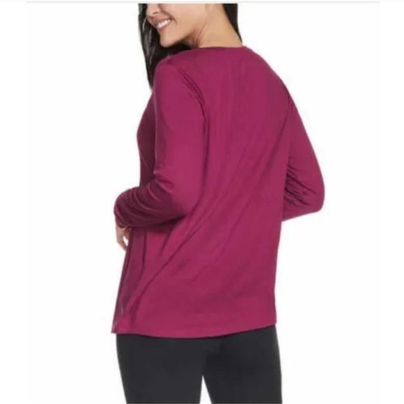 Skechers GoWalk Women’s Active Tunic Long Sleeves Top Shirt 2-Pack--Black/Purple - Picture 2 of 6